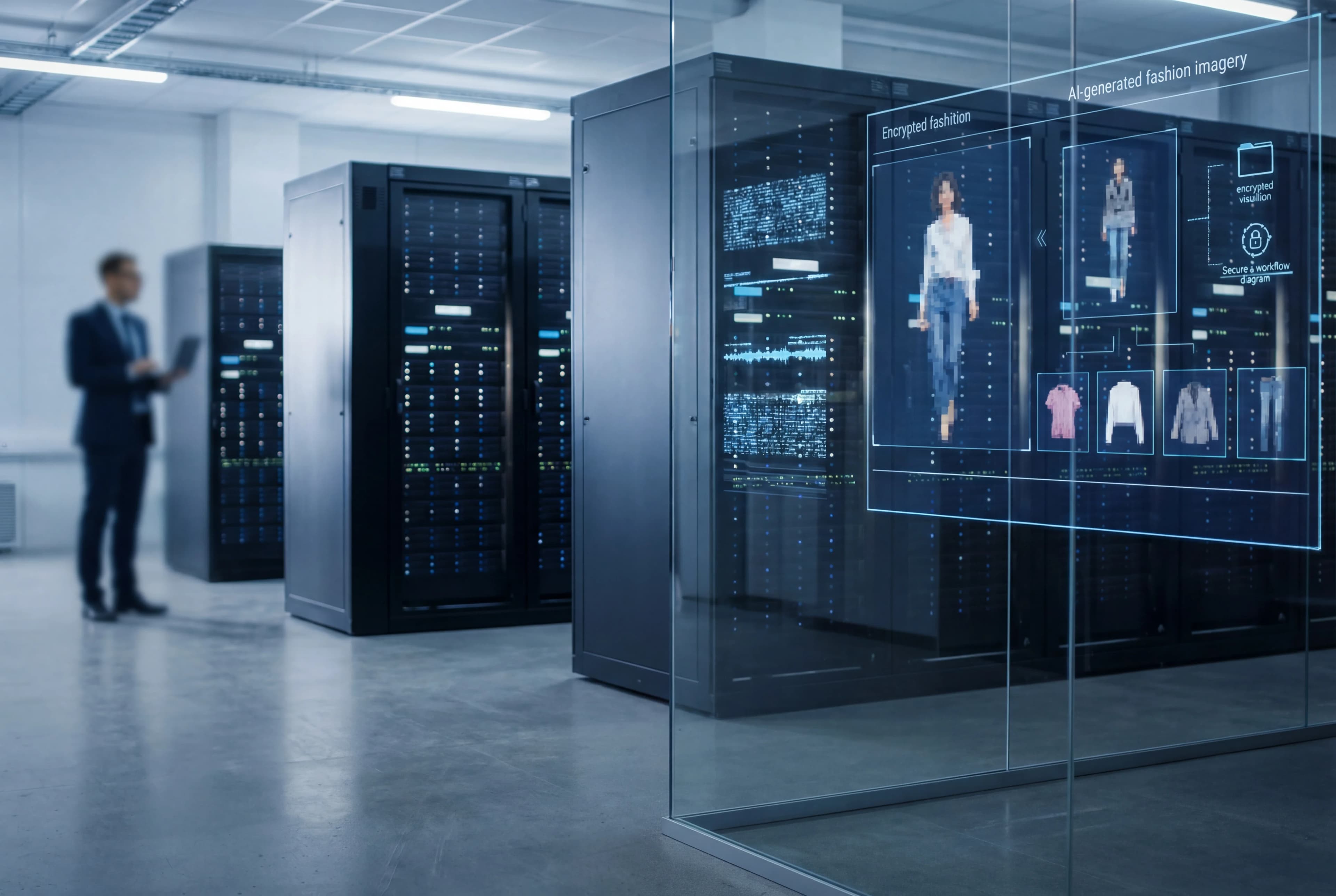 Enterprise data center with secure fashion AI infrastructure
