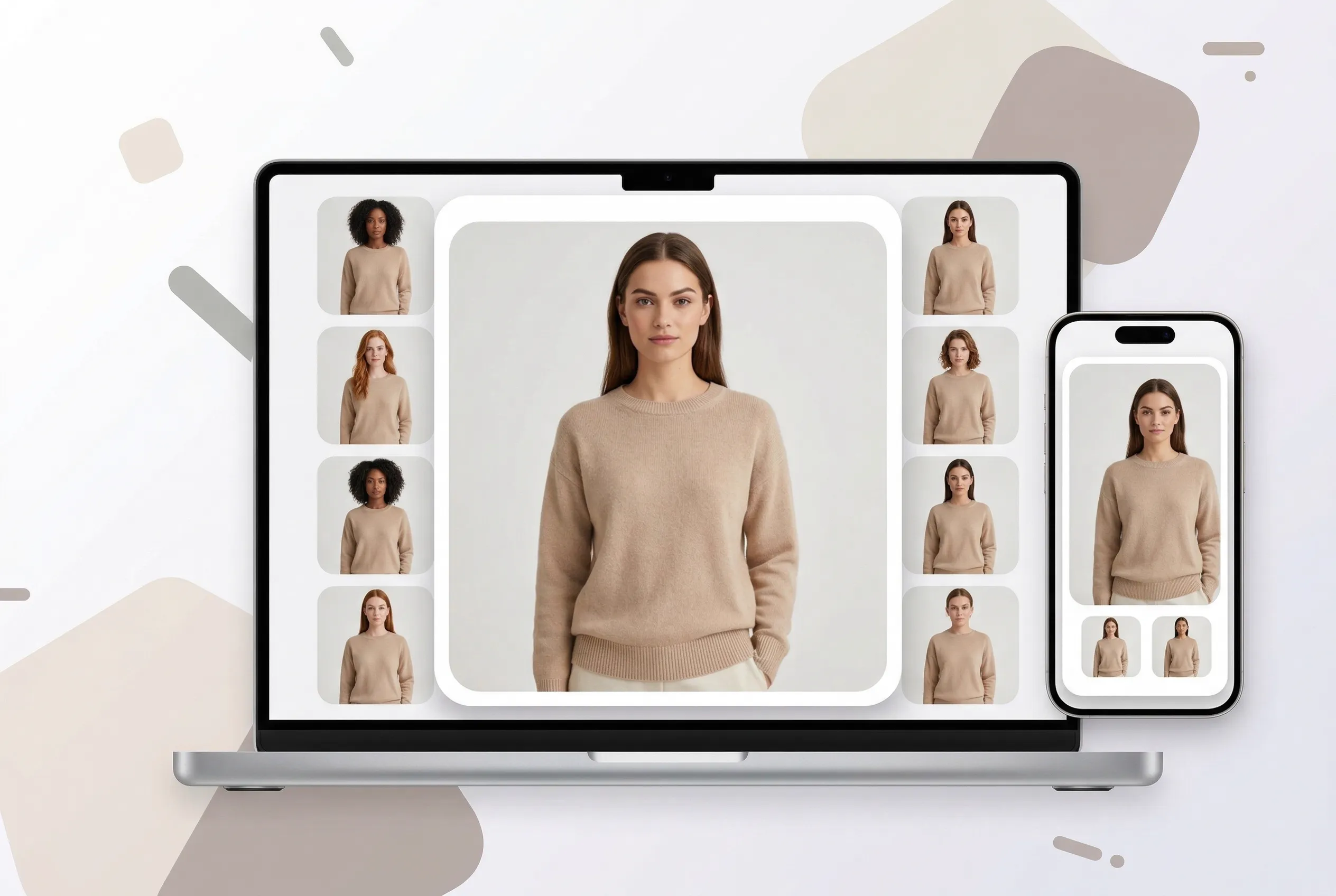 AI model swap ecommerce-ready output for Shopify Amazon and online stores