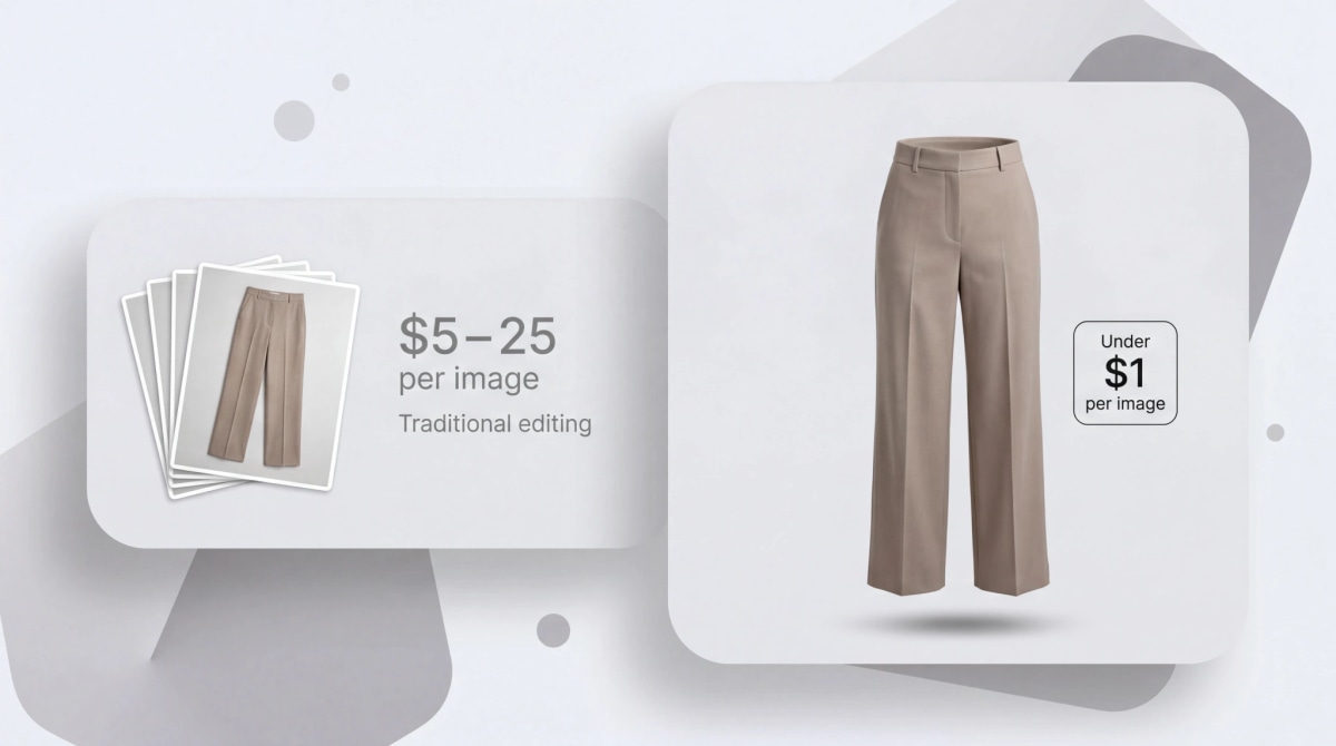 AI-powered ghost mannequin service speed comparison - minutes vs hours