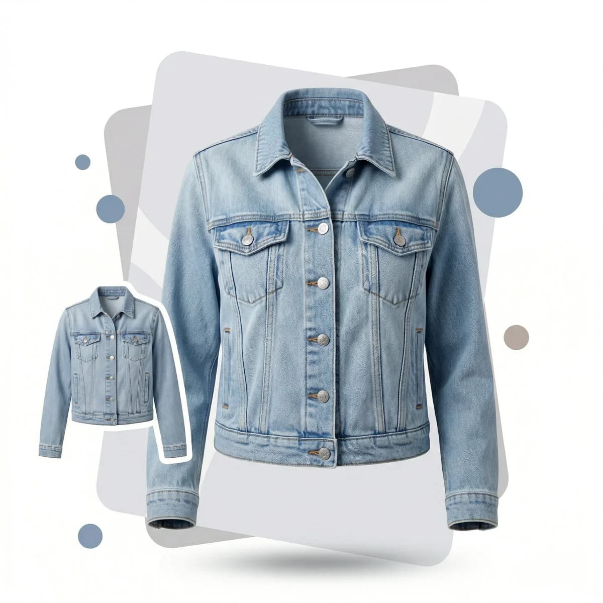 Ghost mannequin service - denim jacket with professional editing
