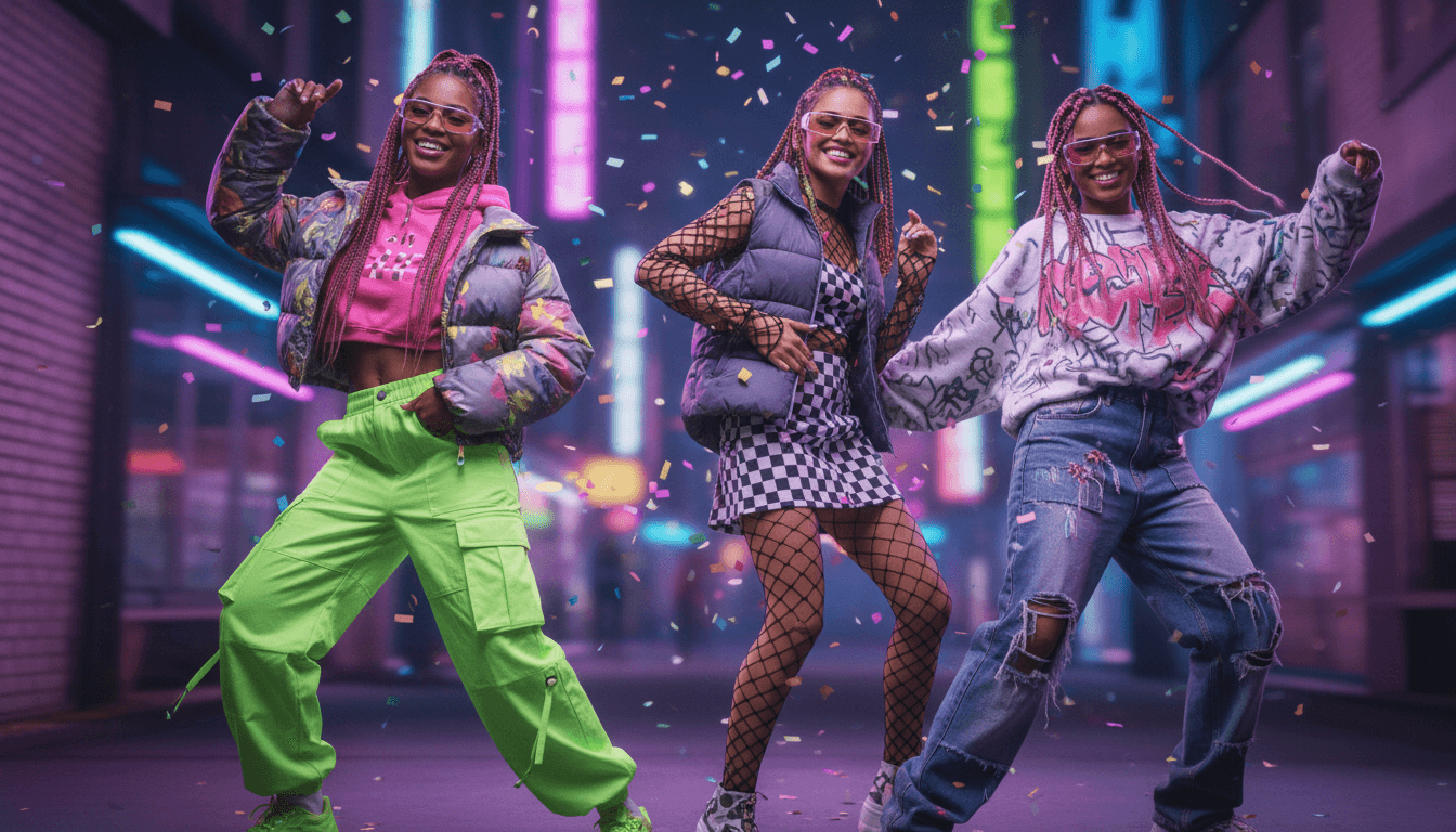 TikTok commerce AI photography with models in viral trend-driven Gen-Z fashion