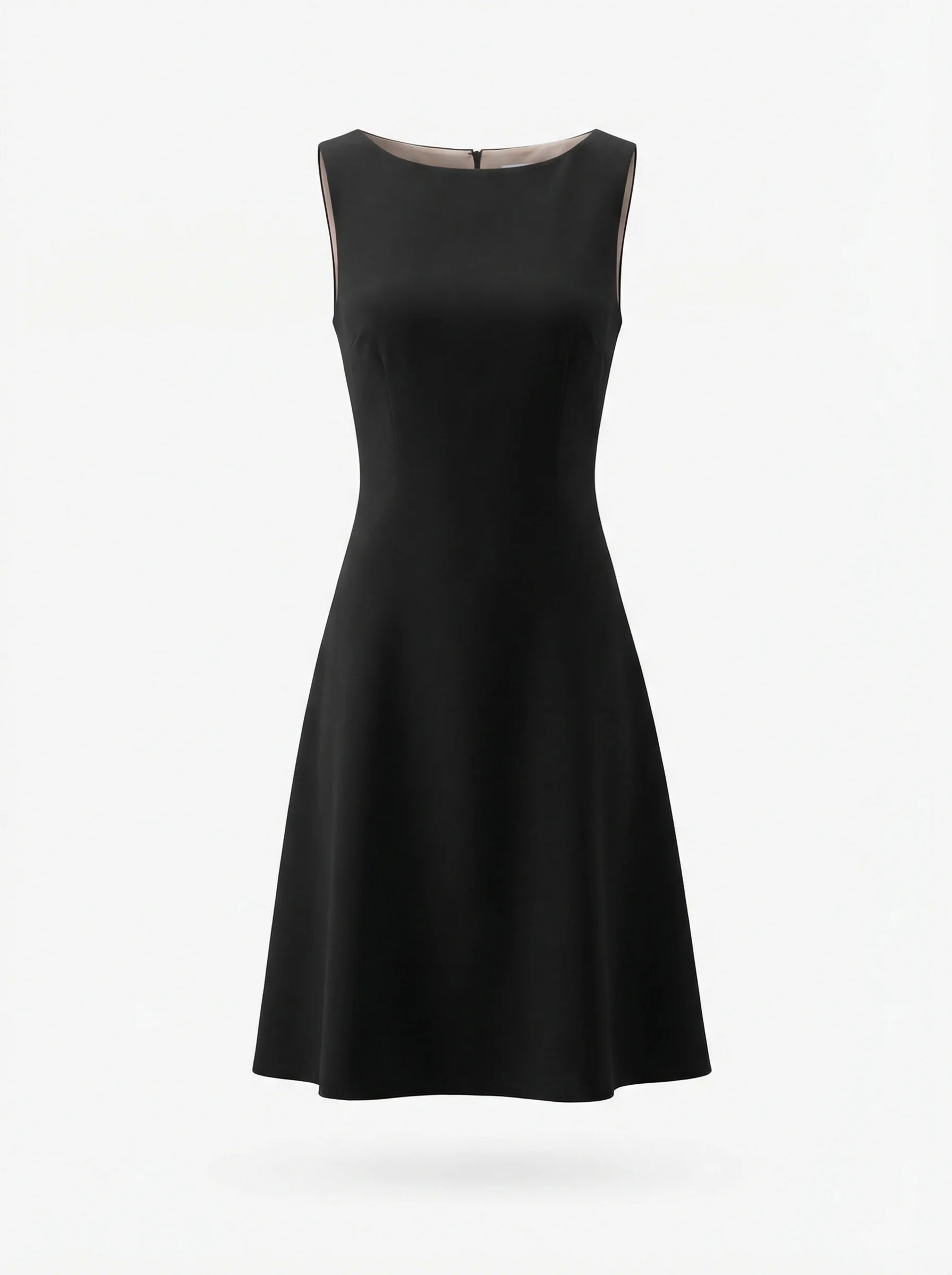 Black cocktail dress ghost mannequin product photography for ecommerce