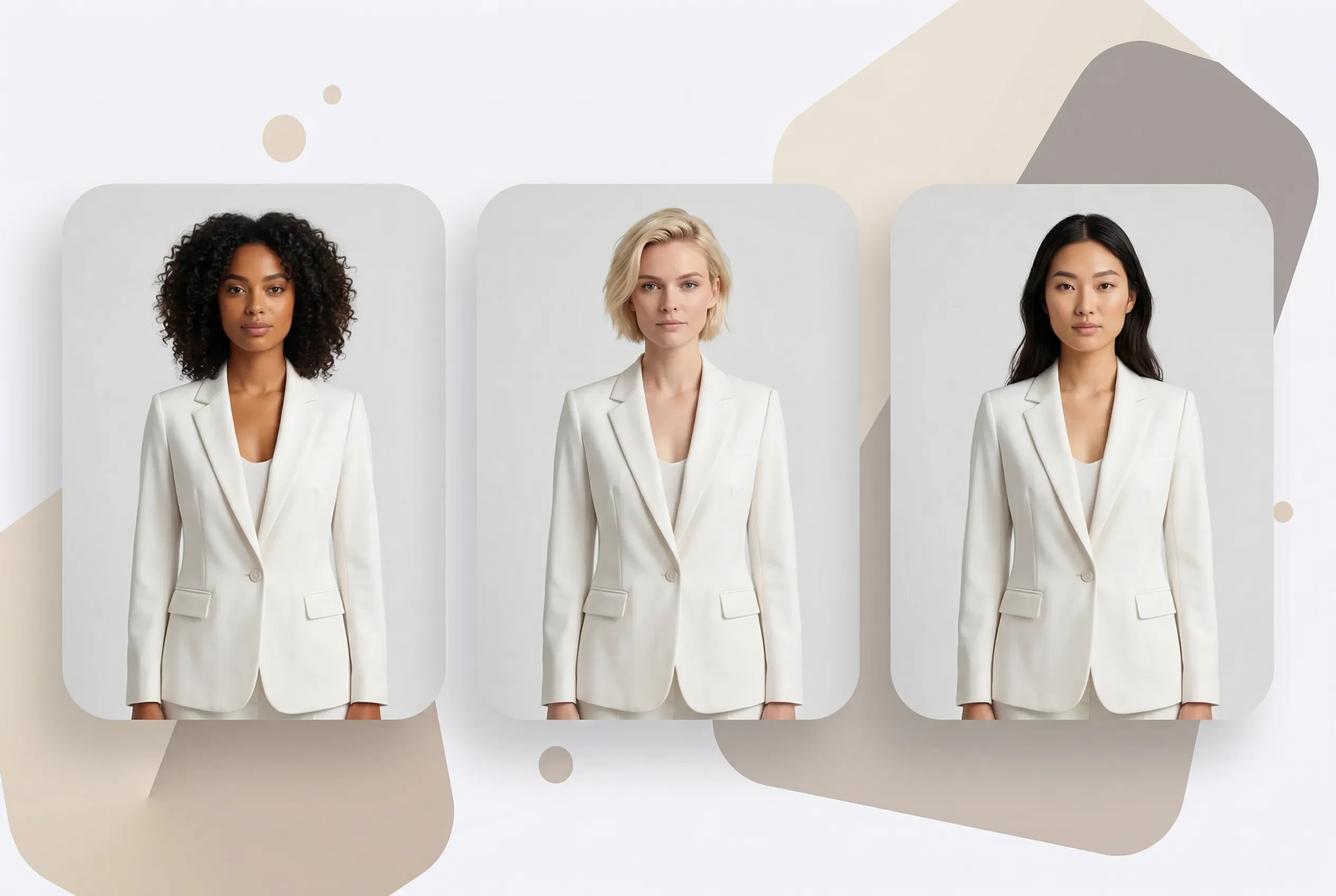 AI model swap creating multiple campaign variations from one fashion photo